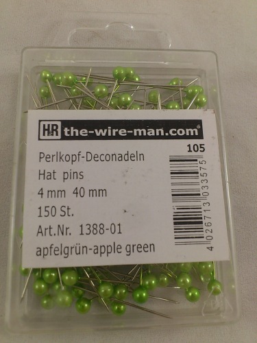 Spelden gekleurd  4 mm  150 st. appelgroen